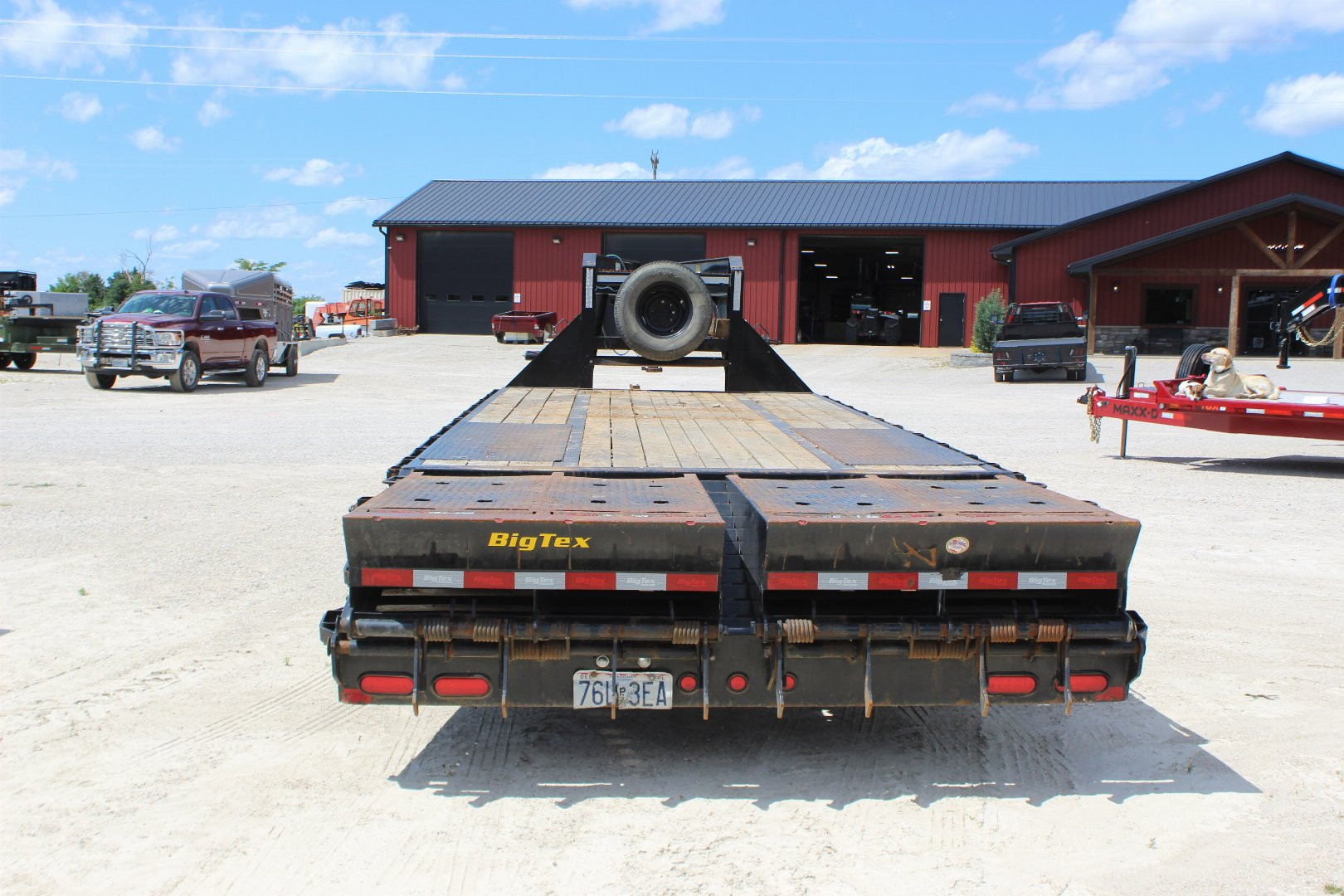 Used 2021 Big Tex 25' gooseneck Flatbed Trailer