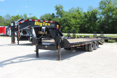 Used 2021 Big Tex 25' gooseneck Flatbed Trailer