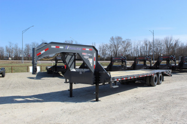 New 2025 Ascend Industries 30' gooseneck Flatbed Trailer