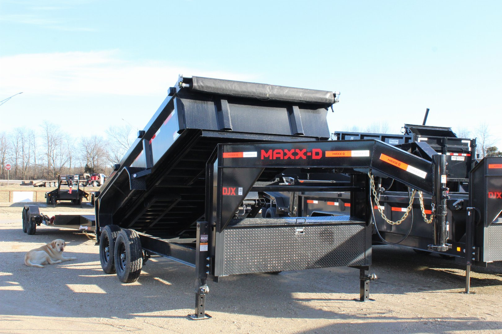 New 2025 MAXXD DJX 14' gooseneck Dump Trailer