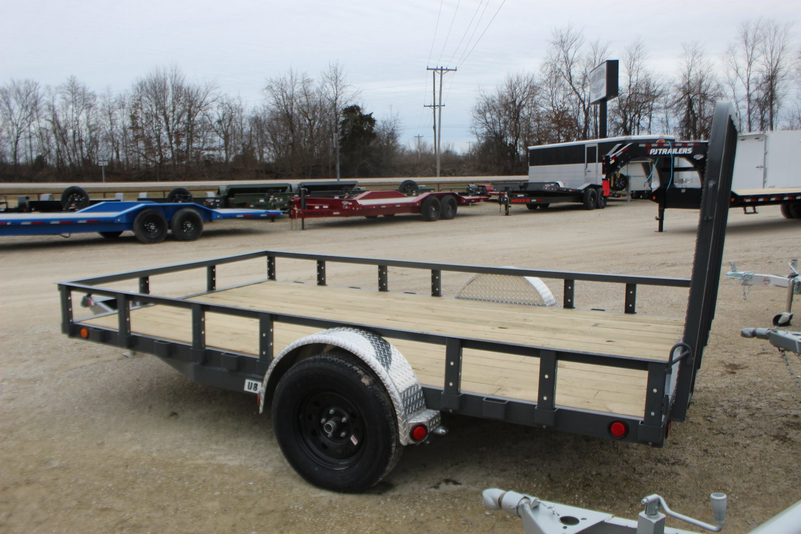 New 2025 PJ Trailers U8 83" x 12' Utility Trailer