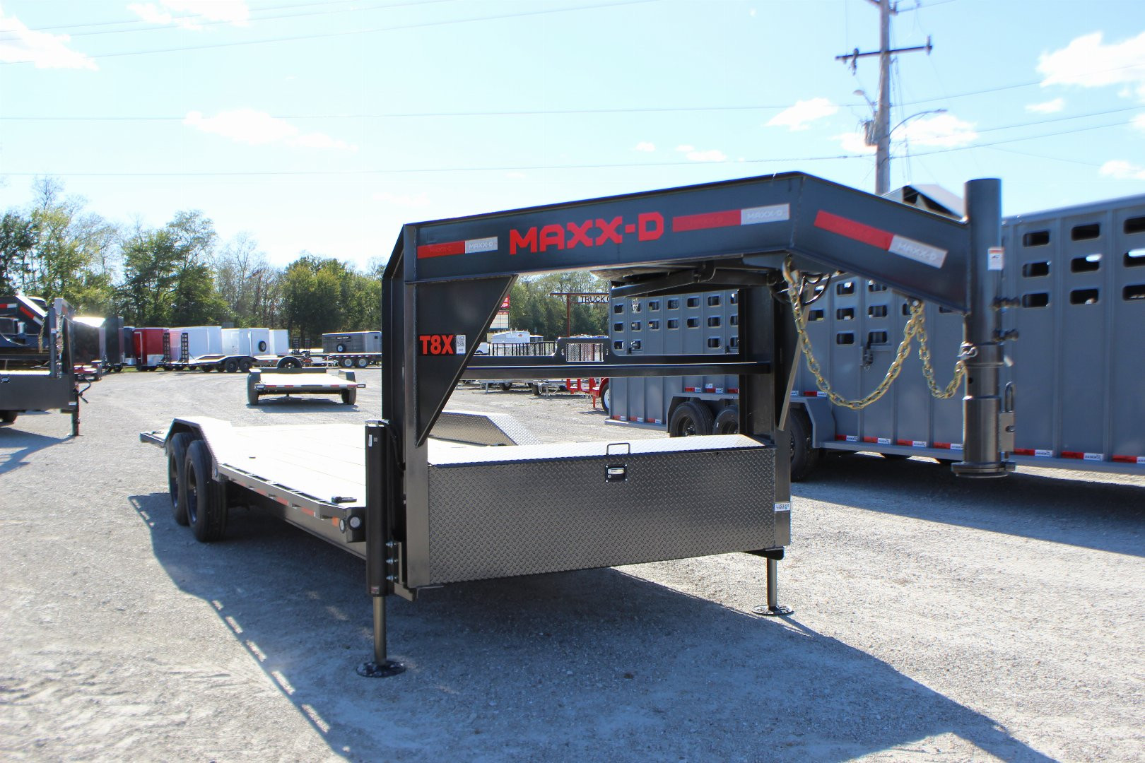 New 2025 MAXXD T8X 102"x24' gooseneck Equipment Tilt Trailer