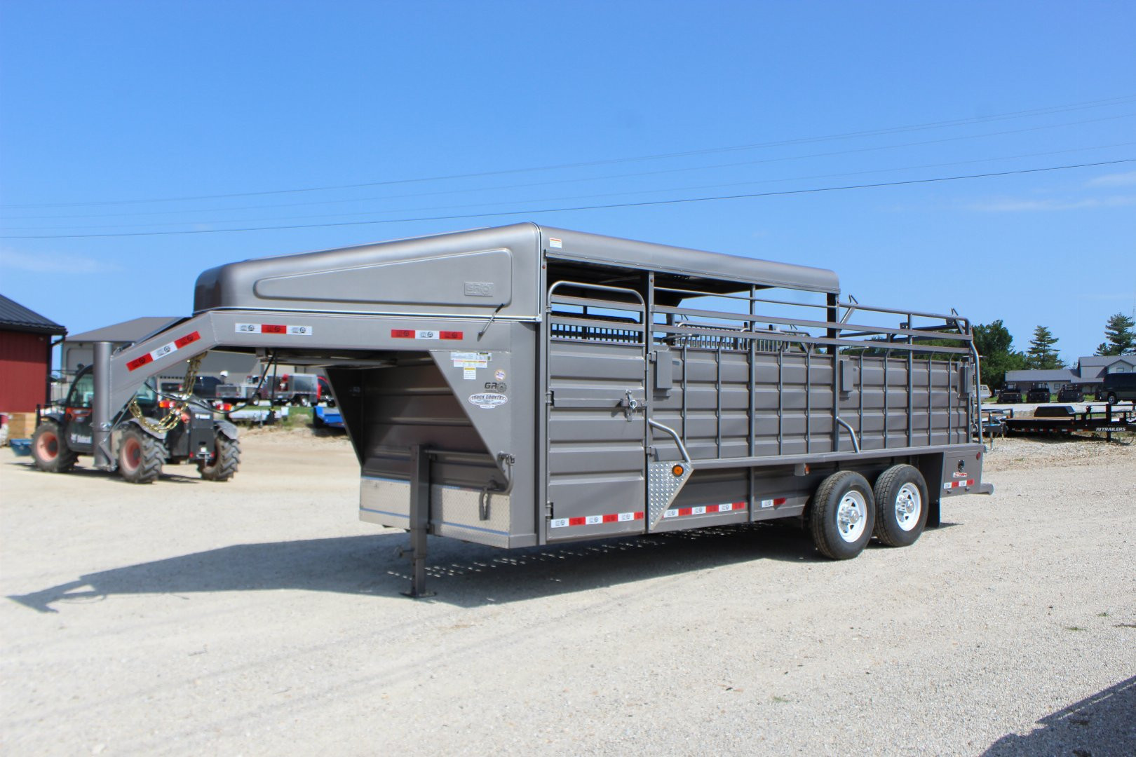 New 2024 GR Trailers 6.8x20 gooseneck half-top Stock Trailer