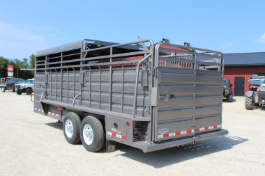 New 2024 GR Trailers 6.8x20 gooseneck half-top Stock Trailer