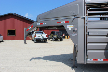 New 2024 GR Trailers 6.8x20 gooseneck half-top Stock Trailer