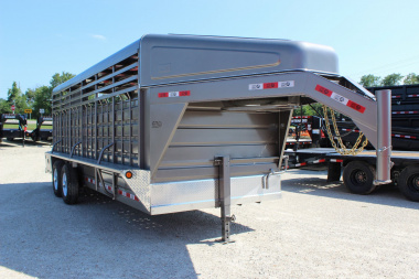 New 2024 GR TRAILERS 6.8' x 20' Gooseneck Livestock