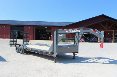 New 2025 PJ Trailers B6 24' gooseneck Equipment Trailer