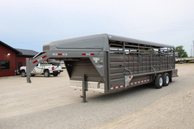 New 2024 GR Trailers 6.8' x 24' Gooseneck Tandem Axle Trailer (STH6824W14LNR) Stock / Stock Combo Trailer
