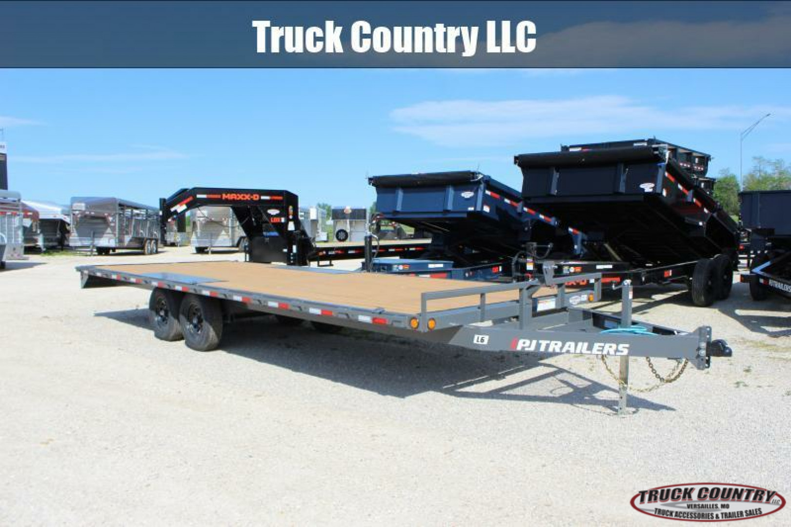 New 2024 PJ Trailers 101" x 22' Medium Duty Deckover 6 in. Channel (L6) Flatbed Trailer