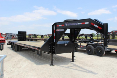 New 2024 Ascend Industries 32' gooseneck Flatbed Trailer