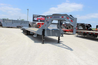New 2024 Ascend Industries 28' gooseneck Flatbed Trailer