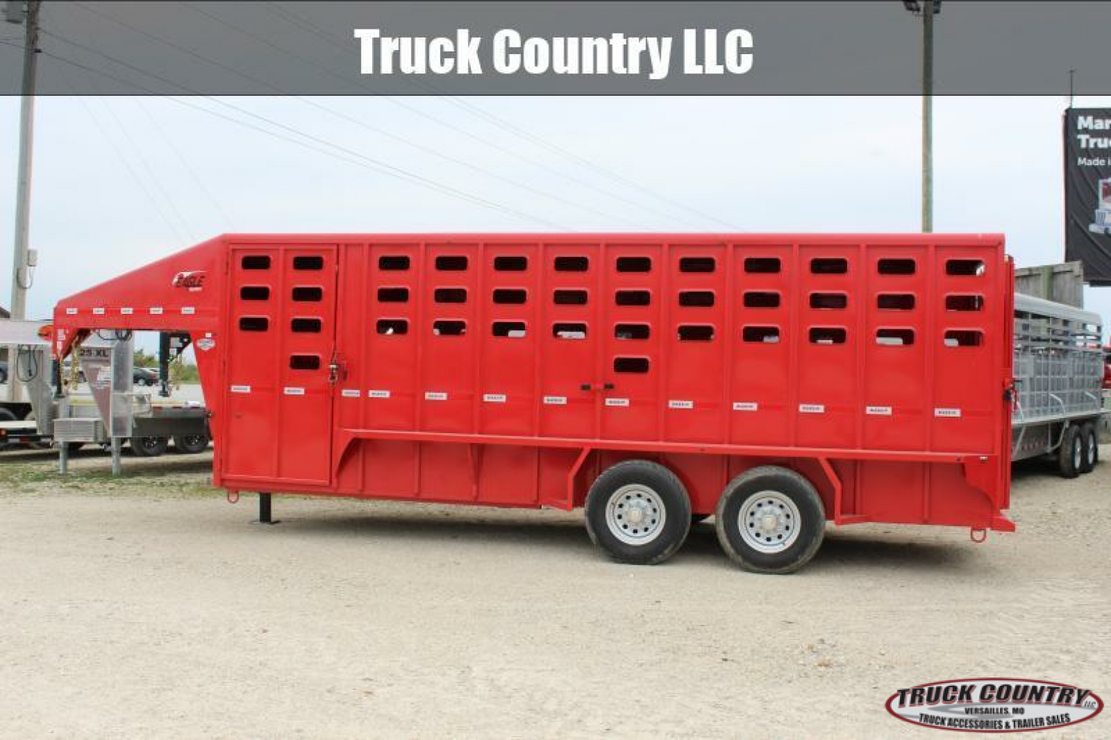 New 2023 Maxxim Industries 6.8x20 gooseneck  Stock / Stock Combo Trailer