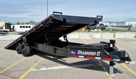 New Diamond C Trailers DET 22' Power Tilt Deck over Trailer 18,000LB, Non Skid Floor, 8K Axles, 17.5  Tires