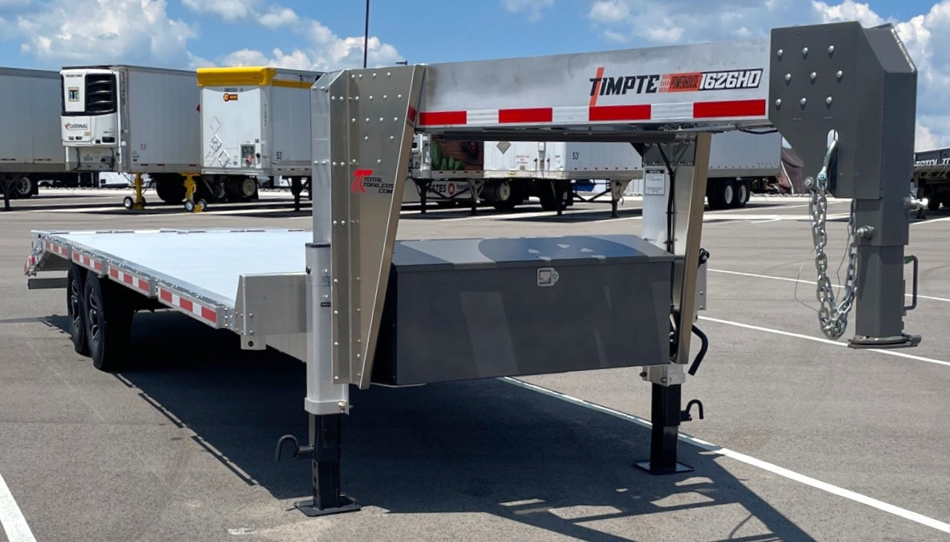 New TIMPTE 1626 Heavy Duty Aluminum Gooseneck Deck Over Equipment Trailer 26'x102" 16K GVWR, Spare