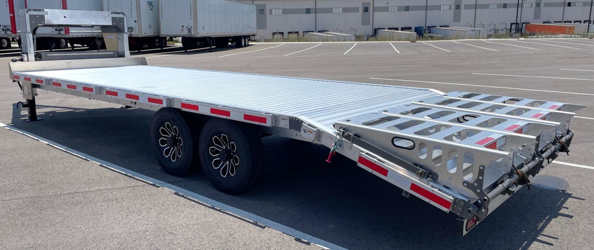 New TIMPTE 1626 Heavy Duty Aluminum Gooseneck Deck Over Equipment Trailer 26'x102" 16K GVWR, Spare