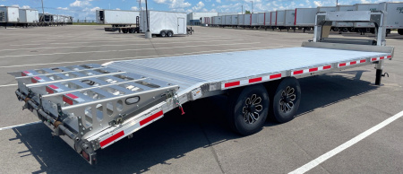 New TIMPTE 1626 Heavy Duty Aluminum Gooseneck Deck Over Equipment Trailer 26'x102" 16K GVWR, Spare