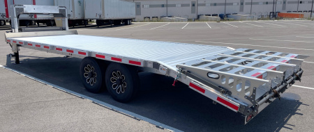 New TIMPTE 1626 Heavy Duty Aluminum Gooseneck Deck Over Equipment Trailer 26'x102" 16K GVWR, Spare