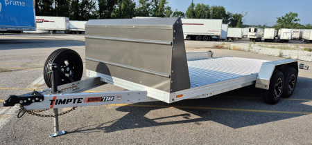New Timpte Motorsport 718 Ramped Beavertail Aluminum Car Hauler Trailer 18', Spare, 7K GVWR