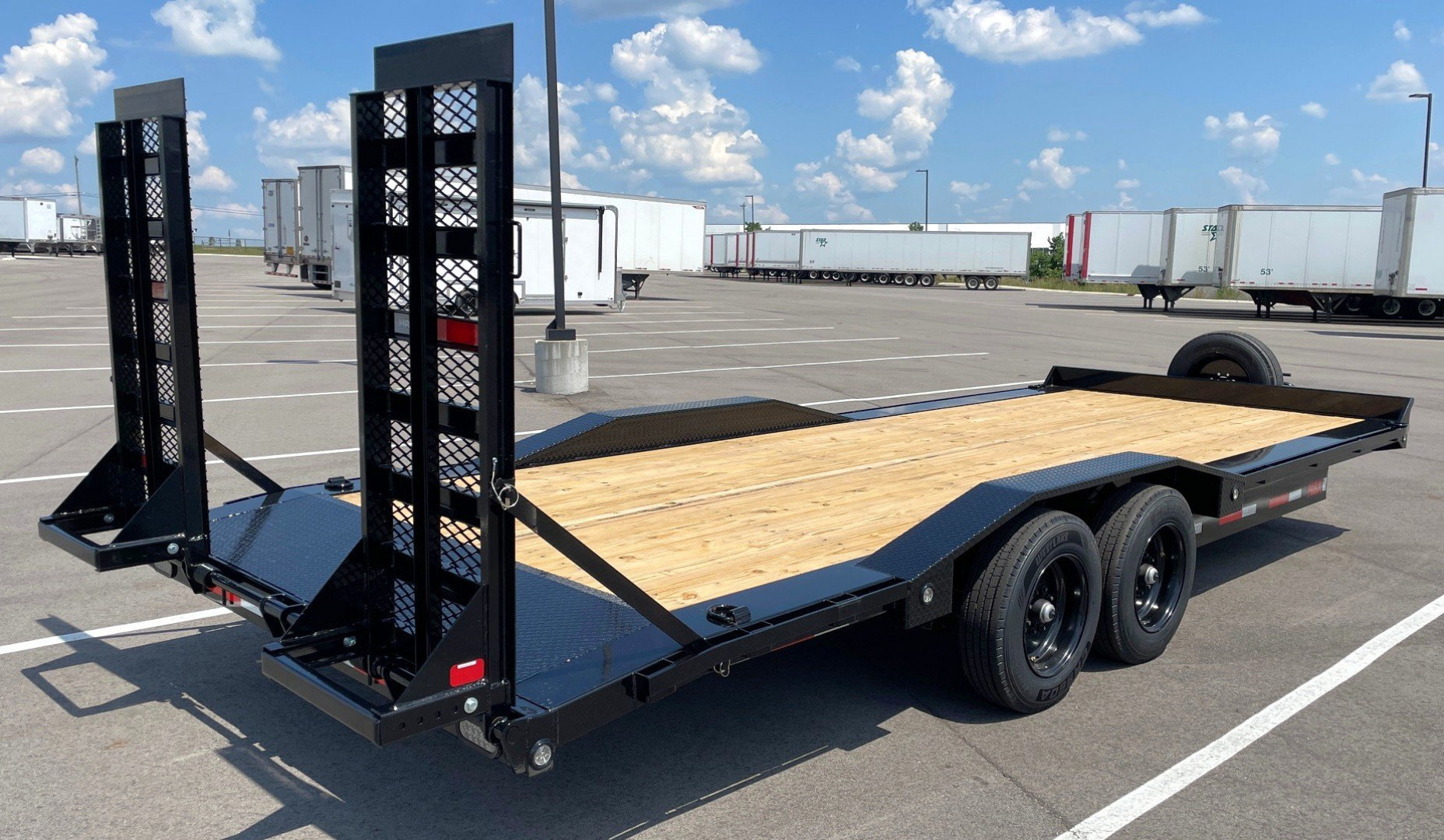 New MAXX- D H8x 102"x 22' Buggy Hauler / Equipment Trailer 17500 (GVWR)-Drive Over Fenders, Spare
