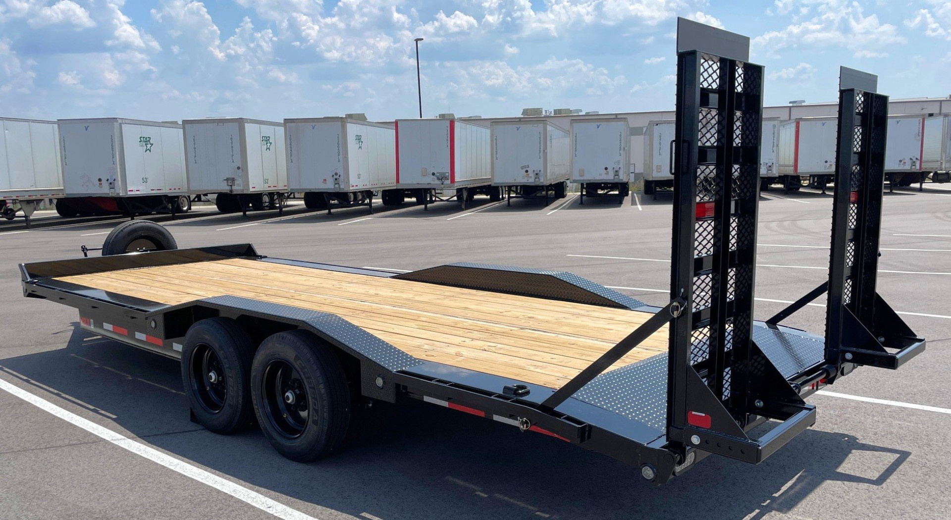 New MAXX- D H8x 102"x 22' Buggy Hauler / Equipment Trailer 17500 (GVWR)-Drive Over Fenders, Spare
