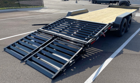 New MAXX- D C8X 83"x 22' Equipment Trailer 17,500 (GVWR) Max Ramps, Spare