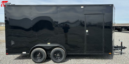 New 2025 QUALITY CARGO 7x16 V-Nose Cargo Trailer 84" tall Cargo / Enclosed Trailer