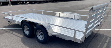 New Cherokee Aluminum 81" x 16' Tandem Axle Utility Trailer: 7000 GVWR, 36" Ramp Gate