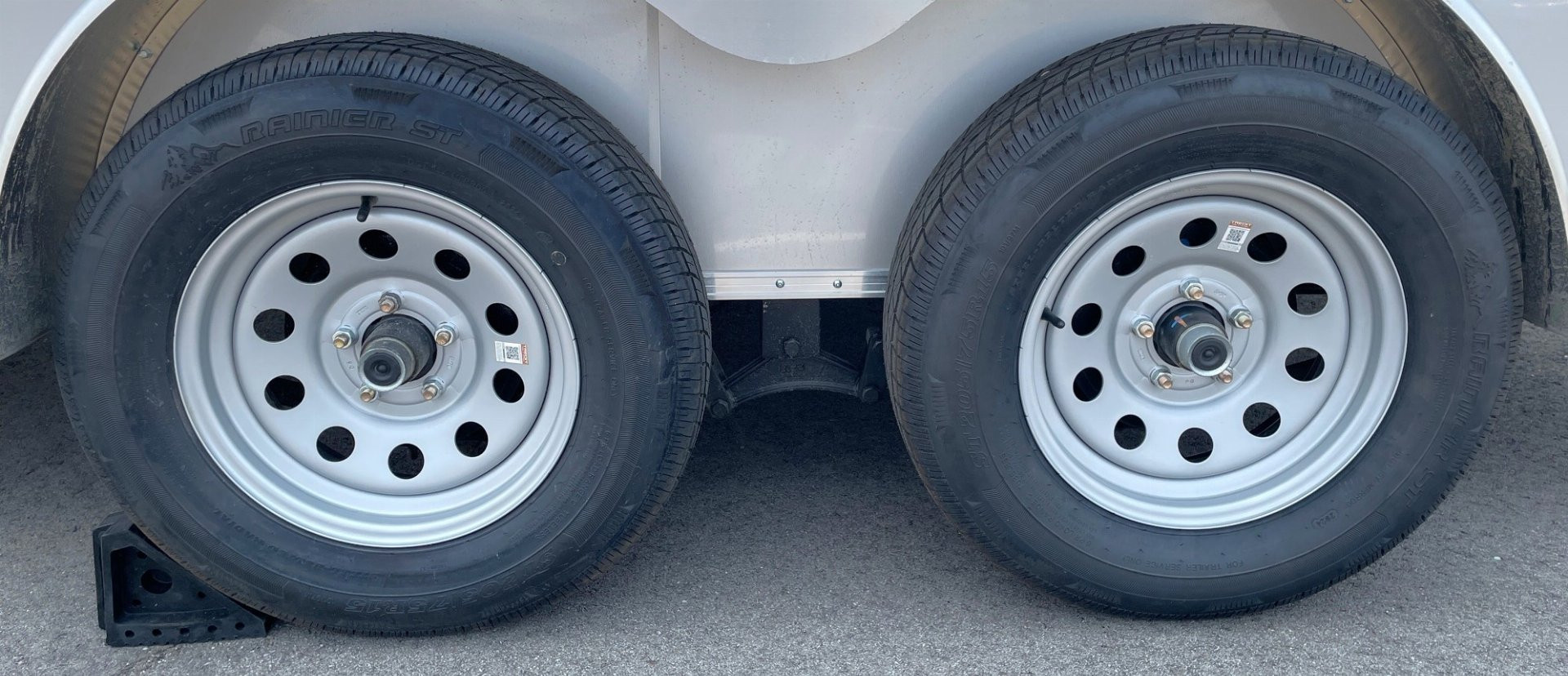 New 7x14 Silver Tandem Axle Enclosed Cargo Trailer- 7' Height, Ramp Door, 7000 GVWR