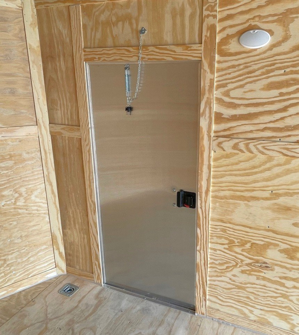 New 7x14 Silver Tandem Axle Enclosed Cargo Trailer- 7' Height, Ramp Door, 7000 GVWR