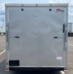 New 7x14 Silver Tandem Axle Enclosed Cargo Trailer- 7' Height, Ramp Door, 7000 GVWR
