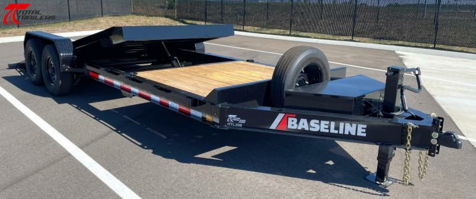 New Diamond C Baseline 22' 16,000LB Tilt Deck Equipment Trailer, 14 Ply Tires, Spare, Tool Box
