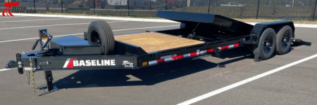New Diamond C Baseline 22' 16,000LB Tilt Deck Equipment Trailer, 14 Ply Tires, Spare, Tool Box