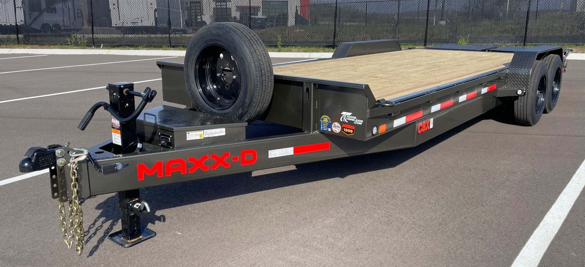 New MAXX- D C8X 83"x 22' Equipment Trailer 17,500 (GVWR) Max Ramps, Spare