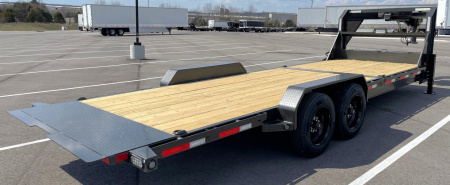 New MAXX-D G8X 24' Gooseneck Gravity Tilt Equipment Trailer 18,000 GVWR, 17.5 Tires, 8K Torsion Axles, Spare