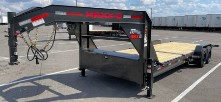 New MAXX-D G8X 24' Gooseneck Gravity Tilt Equipment Trailer 18,000 GVWR, 17.5 Tires, 8K Torsion Axles, Spare