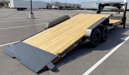 New MAXX-D G8X 24' Gooseneck Gravity Tilt Equipment Trailer 18,000 GVWR, 17.5 Tires, 8K Torsion Axles, Spare