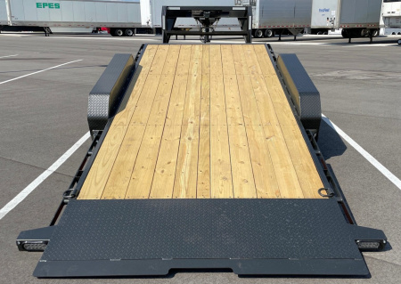 New MAXX-D G8X 24' Gooseneck Gravity Tilt Equipment Trailer 18,000 GVWR, 17.5 Tires, 8K Torsion Axles, Spare