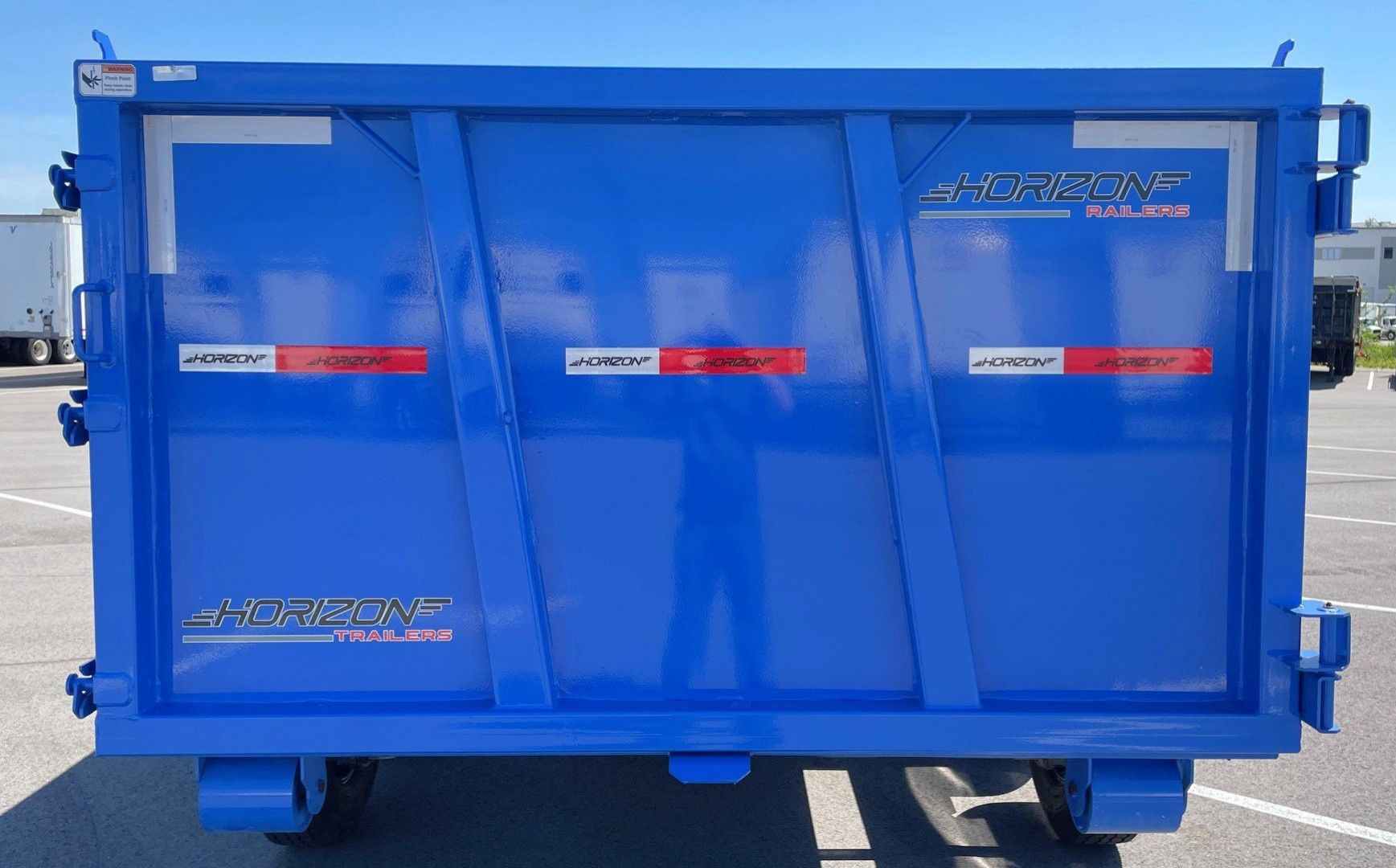 New Horizon Trailers RDZ 16' Bumper Pull Roll Off Dump Trailer-- 17K GVWR-- (3) Blue Bins