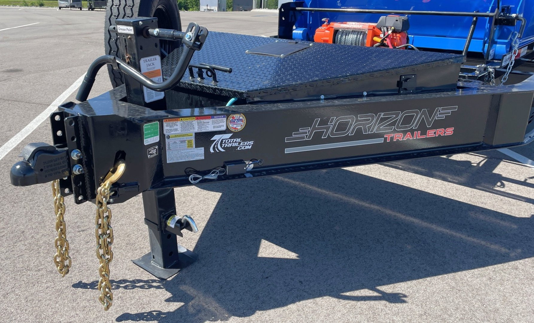New Horizon Trailers RDZ 16' Bumper Pull Roll Off Dump Trailer-- 17K GVWR-- (3) Blue Bins