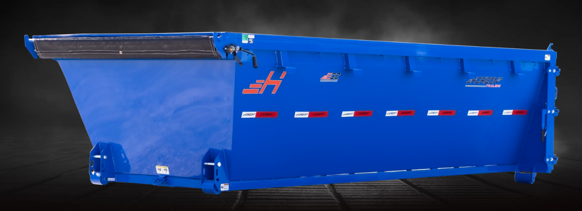 New Horizon Trailers RDZ 16' Bumper Pull Roll Off Dump Trailer-- 17K GVWR-- (3) Blue Bins