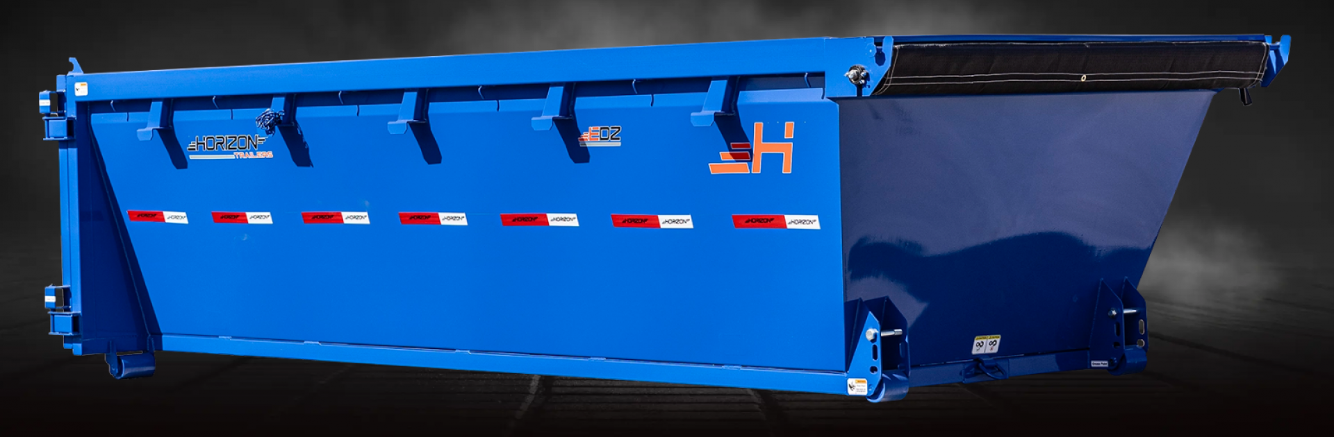 New Horizon Trailers RDZ 16' Bumper Pull Roll Off Dump Trailer-- 17K GVWR-- (3) Blue Bins