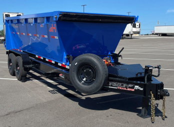 New Horizon Trailers RDZ 16' Bumper Pull Roll Off Dump Trailer-- 17K GVWR-- (3) Blue Bins