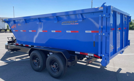 New Horizon Trailers RDZ 16' Bumper Pull Roll Off Dump Trailer-- 17K GVWR-- (3) Blue Bins