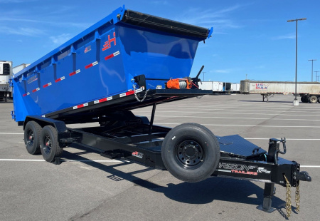New Horizon Trailers RDZ 16' Bumper Pull Roll Off Dump Trailer-- 17K GVWR-- (3) Blue Bins