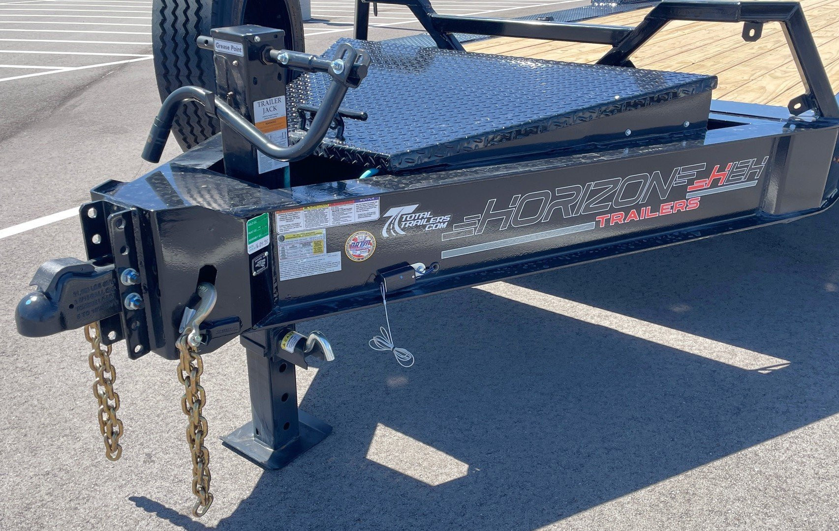 New Horizon HEH 22'x 102" Equipment Trailer--Mountain Ramps, Drive Over Fenders ,21,000 GVWR , Spare