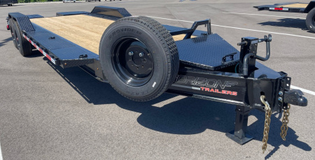 New Horizon HEH 22'x 102" Equipment Trailer--Mountain Ramps, Drive Over Fenders ,21,000 GVWR , Spare