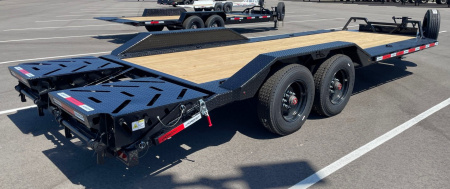 New Horizon HEH 22'x 102" Equipment Trailer--Mountain Ramps, Drive Over Fenders ,21,000 GVWR , Spare