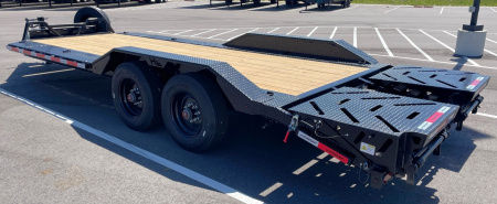 New Horizon HEH 22'x 102" Equipment Trailer--Mountain Ramps, Drive Over Fenders ,21,000 GVWR , Spare