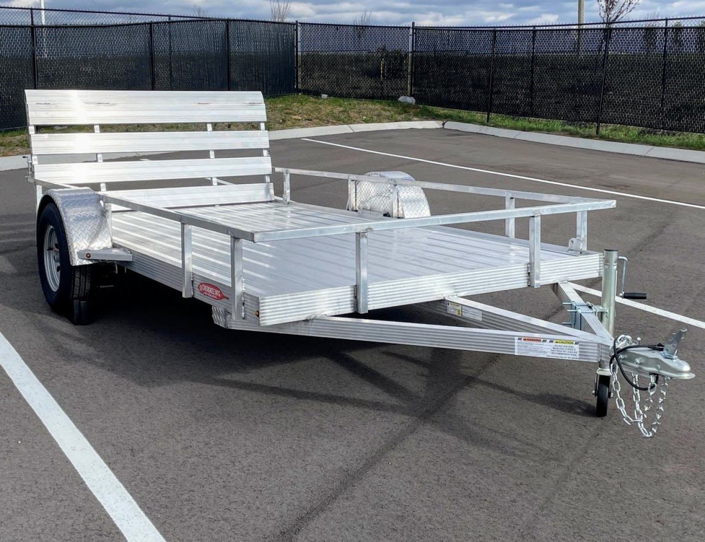 New Cherokee 76"x 12' Single Axle Aluminum Utility Trailer 3500 (GVWR)