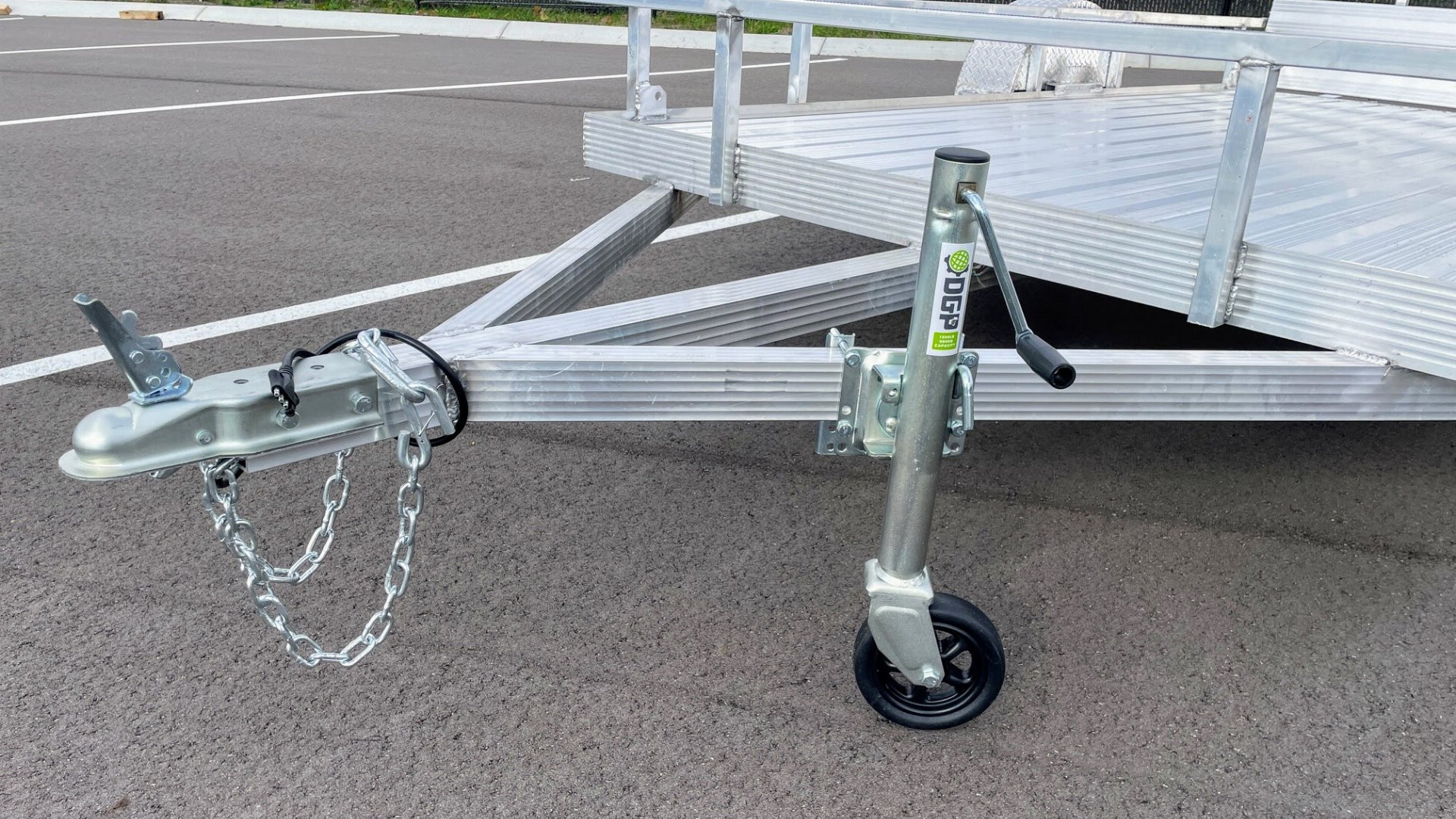New Cherokee 76"x 12' Single Axle Aluminum Utility Trailer 3500 (GVWR)